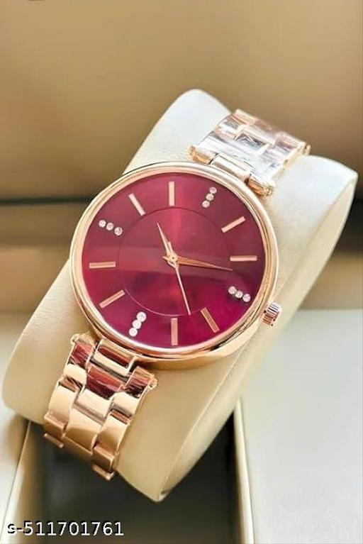 Premium Luxury Rose Gold Women's Wristwatch with Blue Dial | Stylish Analog Bracelet Watch for Girls & Ladies | Elegant Party Wear & Casual Fashion Timepiece