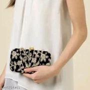 "Sky Wing Embroidered Minimalist Elegance Clutch: Sleek, Compact, and Fashion-Forward Design"