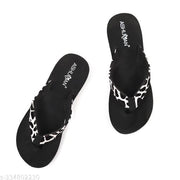Ashuman"Doctor Ortho" Slippers for "Women & Girls" - "Light weight", "Soft Footbed", "Comfortable" & "Stylish" | Suitable for "Knee Pain", "Diabetic" & "Orthopedic" Footwear for "Women" ( Black )