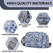 Crossbody Purse for Women, Nylon Waterproof Shoulder Purse, Messenger and travelling Bag Lightweight, Long Strap