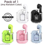 True Wireless Bluetooth Headphone, TWS Earphone, Bluetooth Earphone, Bluetooth Earpods, bluetooth headset, Wireless Bluetooth Headphones, In The Ear Earphones, 36 Hrs Playtime, Sweat Proof (Any Random Color)
