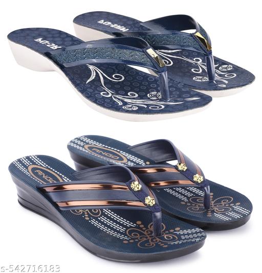 Astel Multicolor Combo of Women's Slippers and Flipflop - Pack of 2