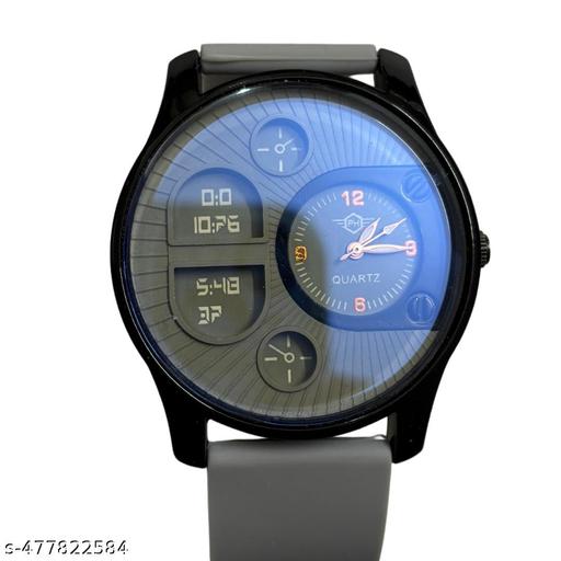 Watch For Men Grey Colour With  Strap With Grey Dial
