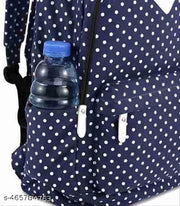 Lightweight Casual Daypack Canvas Polka Dot Backpack 14-15 Laptop Pc School Bag for Teenage Girls