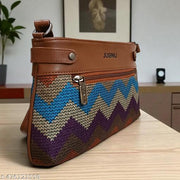 JUGNU-pink Sling bag for women Hancraft   Prited Bag