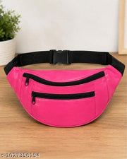 Waist / Sling bag for man /women ,pure pink  leather / Travel /water prof/Gift  for husband ,family .