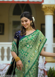 cotton silk jacquard with blouse