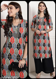 Polyster/Crepe fabric-Latest 2024-2025 KURTIS FOR WOMEN (SINGLE KURTI)