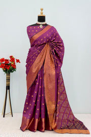 COPER SOFT LICHI SILK SAREE
