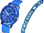 Blue  Watch King Bracelet for Men Analog Watch - For Men