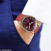Dual Time Date Display Radium Dial Magnetic Belt Analog Watch,ONIR Premium Quality Quartz Analog Watch for Men, Glass Date Display Dial,