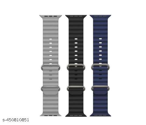 GREY BLACK AND BLUE STRAP PACK OF 3