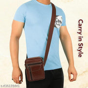 Messenger small sling bag for men women office use persnol casual with adjustable Strap