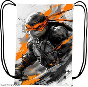 Printed Dori Bag Drawstring Backpack Small Bag Gym Bag tution bag Gift Bag for Everyday Use