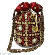 Fancy Handmade Mirror Work Potli Bags