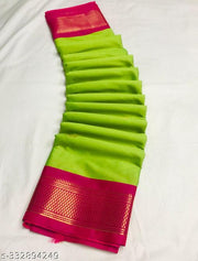 Best Yeola Traditional Paithani Saree (Radiam And Rani)With Contrast Running Blouse cotton silk saree,paithani saree,