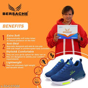 Bersache Lightweight Sports Outdoor,walking, Gym, Training,Running and Hiking Shoes For Men (Blue)-PRI-9049