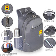 Qurox Men and Women Casual  Waterproof Laptop Bag for School College & Office (Grey)