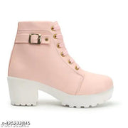 Evoria Classic Shoe with half Zip High Ankle Synthetic Winter & Summer Trendy Women Boots fabulous look and special for modelling Boots for Women's and Girls
