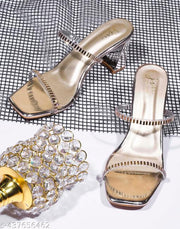 JM Looks Elegant Open-Toe Block Heel Sandals with Dual Straps