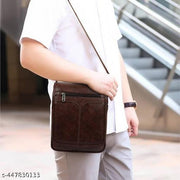 Large Mens Leather Bag Handbag Shoulder Bag IPAD Business Messenger Bag Cross Body Casual Tote Sling Organiser Travel bag with Adjustable Shoulder Strap