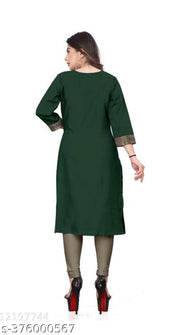Stylelist Lace Border straight kurti for women and girls