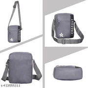 Versatile Grey Mens Sling Bag Sleek Crossbody Pack for  Daily Use
