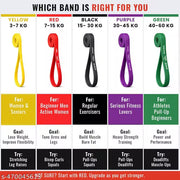 SLOVIC TPE Bands for Workout | Pull Up & Stretching | Heavy Duty Material | Resistance Band for Home Workouts & Stretching Bands for Exercise | Gym Equipment for Home Workout | Ideal for Men & Women | Purple | Strength 30-45 Kgs