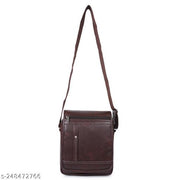 Stylish Travel Office PU Synthetic Leather Men's Sling Bag