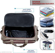 Unisex Travel Luggage Bag - (54 Cm) Expandable Flat Folding Travel Duffel Bag/Duffel Strolley Bag With 2 Smooth Spinner Wheels