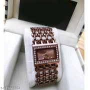 HRV Brown Roman Brown Zali Belt Square Women And Girls Analog Watch