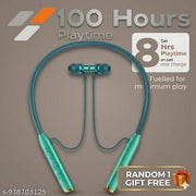 Buy Bluetooth Neckband Romeo N61 Get Free Gift | 3 Days Battery Backup | Pure Bass HD Sound | Call Vibration Alert | Wireless Earbuds | Sports Neckband Headphones@QT049