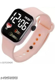 Latest Design Baby Pink Colour Digital LED Watch With Date and Time for Kid's boy's and girl's (Age 6 to 11 years) Most Selling Watch for Kid's