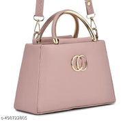 Designer Handbag with gold accents and detachable strap