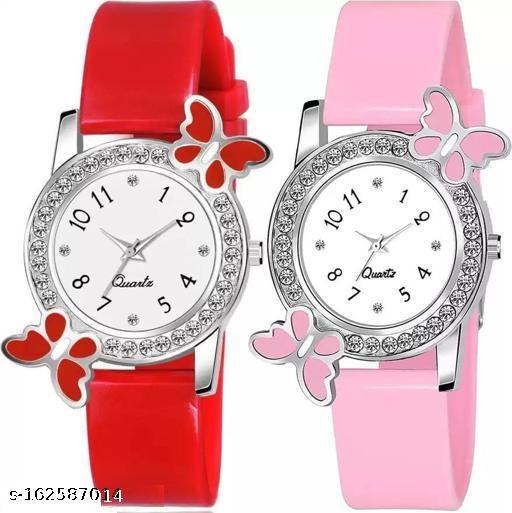 Butterfly White Dial Analog Multicolour Strap Watch Combo For Girl And Woman,Kids watch for Girls watch,Analog watch for kids Girls’ analog watch Cute watch for girls Kids timepiece Gift watch for girls,Girls’ wristwatch