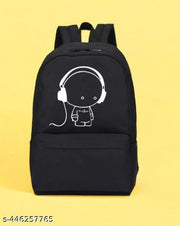 Collection Women's/Girls Preppy Style Fashion Waterproof Women Girls Backpack Korean Design Drawstring Chain travel College Office Bag Laptop Backpack Black
