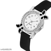Butterfly Analog Dial and Black Digital LED Display Kids Digital Day Date Watch for Girl's & Women's Watches