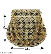 Mirror Worked Ethenic Potli Purse with pearls Handle