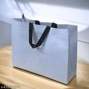 Lightweight Reusable Tote Bags – Foldable Eco Shopping Bags (Grey, Pack of 3)