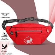 Men's Red Waist Bag | Men's Casual Waist Bag | Unisex Waist Bag | Waist Pouch for Hiking, Travel, Camping, Running, Sports Outdoors