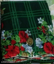 georgette green Saree with blouse