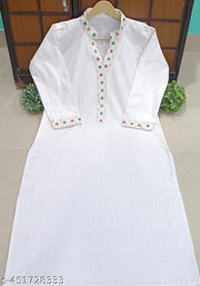 Branded White Collar Design Kurti Only