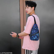 Travel Waterproof Nylon Phone Pouch Male Solid Color Crossbody Chest Bag Men | Shoulder Bag | Chest Bags | Casual | Outdoor | Passport | Mobile Daypack (Multicolor)