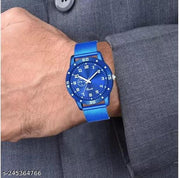 Branded Analog Dial Pu Belt Unisex Boy's & Men's Watch