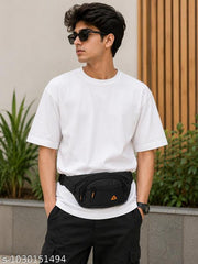 Unisex Multi-pocket Sports Waist Bag Travel Fanny Pack ( Black )  Waist Bag Trendy Chest bag Crossbody Bag Gym Running, Trekking, Festivals Waist Bag