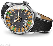 3D New Design Date Display Leather Strap Analog