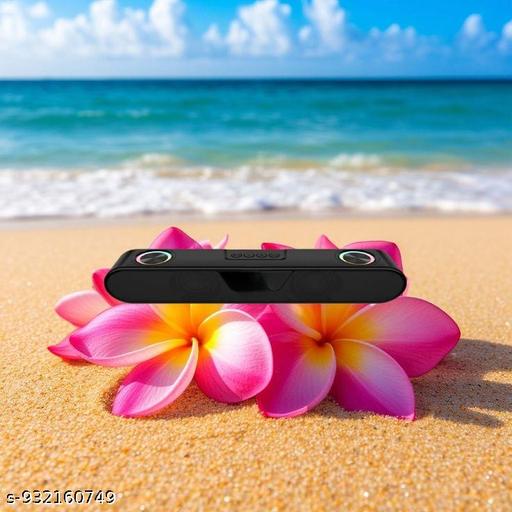 Portable Bluetooth Speaker, 10 Watts, Upto 8h Backup, Dual Drivers + Dual Passive Radiators, Call Function, Bluetooth v5.3 | USB | mSD| AUX, TWS, RGB LED