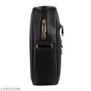 Fashion Twist  Stylish Fancy CrossBody  Sling Bags DS CROCO BLK