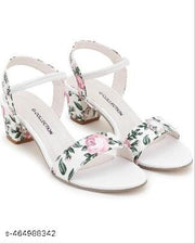 HAMZA Printed Block Heel Sandal For Women