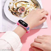 Combo-Oled Kidz Wrist Fashion Gear Digital Children Watch (Black Dial Multi Colored Strap)